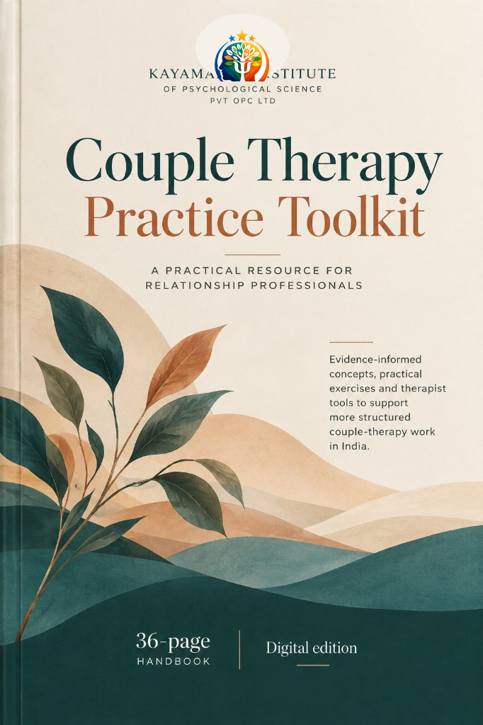 Couple Therapy Practice Toolkit handbook cover — Kayamanas Institute, 36-page handbook, digital edition
